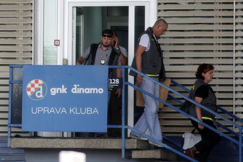 02.07.2015., Zagreb - Djelatnici PNUSKOK-a izlaze iz uprave GNK Dinamo. Photo: Borna Filic/PIXSELL