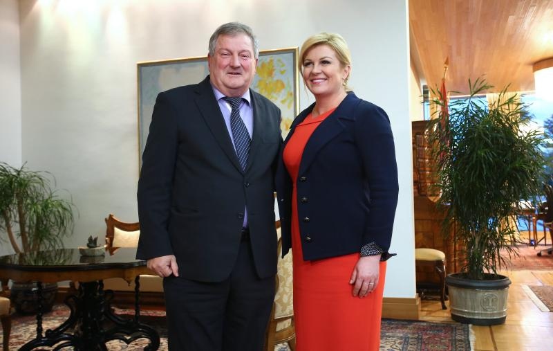 Mirko Rašković i predsjednica Kolinda Grabar-Kitarović