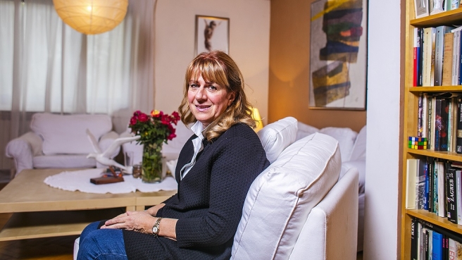 Gospođa Maja Juras u svom domu na zagrebačkom Horvatovcu
