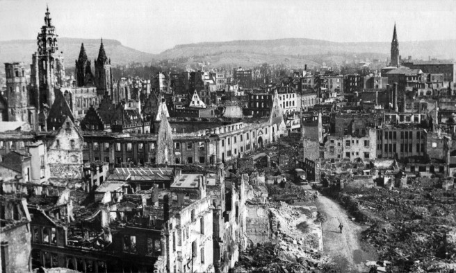 Franfurt nakon bombardiranja, 1945.
