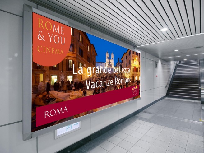 Rim, turistička reklama u pothodniku