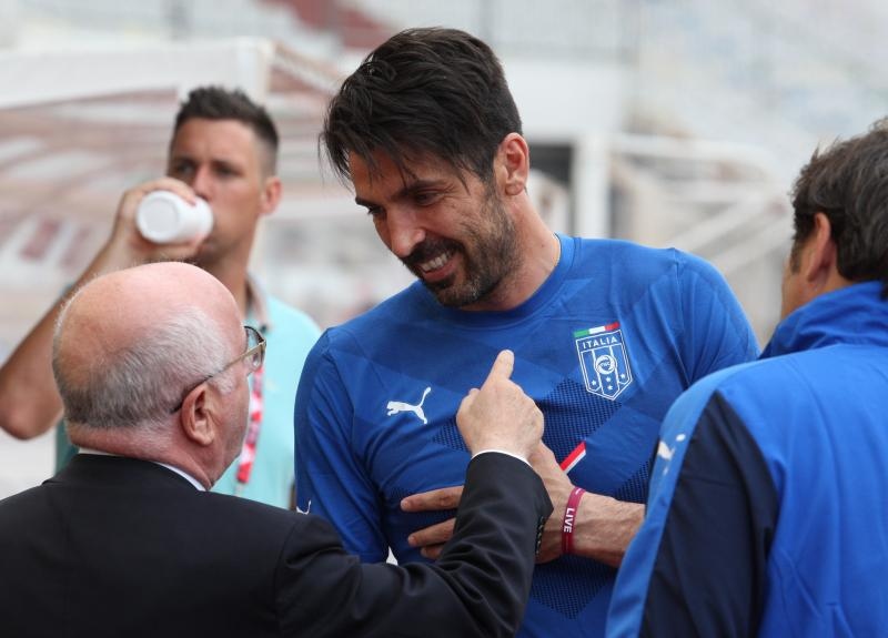 Trening talijanske nogometne reprezentacije u sklopu priprema za sutrašnju kvalifikacijsku utakmicu s Hrvatskom na Poljudu. 