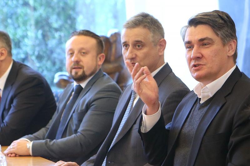 Ivan Tepeš, Tomislav Karamarko i Zoran Milanović na konzultacijama