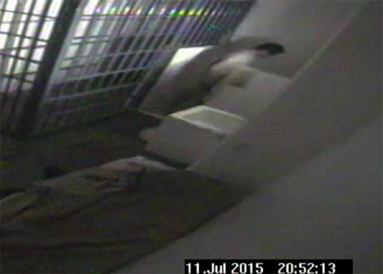 Trenutak u kojem je El Chapo ušao u tunel, čiji je ulaz bio u njegovoj ćeliji