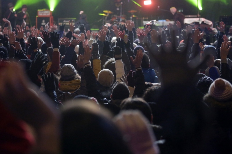 01.01.2016., Zagreb - Na Trgu bana Josipa Jelacica organiziran je svecani docek Nove godine uz koncert. Nastup Nine Badric.
Photo: Borna Filic/PIXSELL