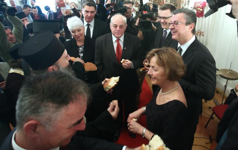 U Novinarskom domu održano je tradicionalno okupljanje prigodom pravoslavnog Božića, koje priređuje Srpsko narodno vijeće, a kojem su nazočili visoki državni dužnosnici. Foto: Sanjin Strukić/PIXSELL
