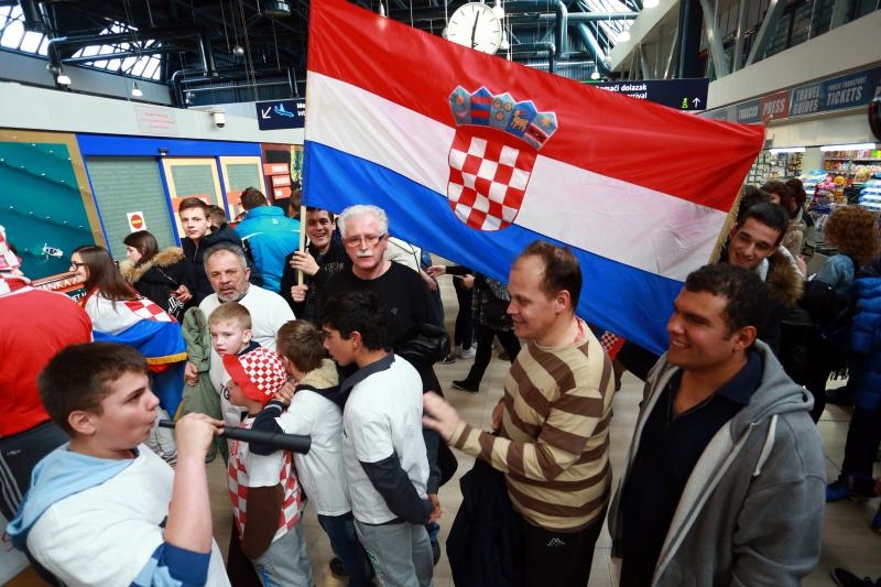Svečani doček rukometaša u Zračnoj luci Zagreb nakon osvjanja brončane medalje na Europskom prvenstvu u Poljskoj.