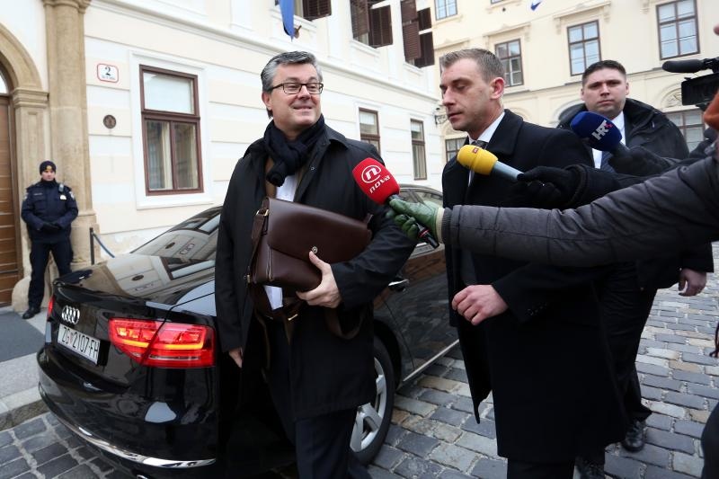 23.01.2016., Zagreb - Premijer Tihomir Oreskovic dolazi u Banske dvore. Photo: Goran Jakus/PIXSELL