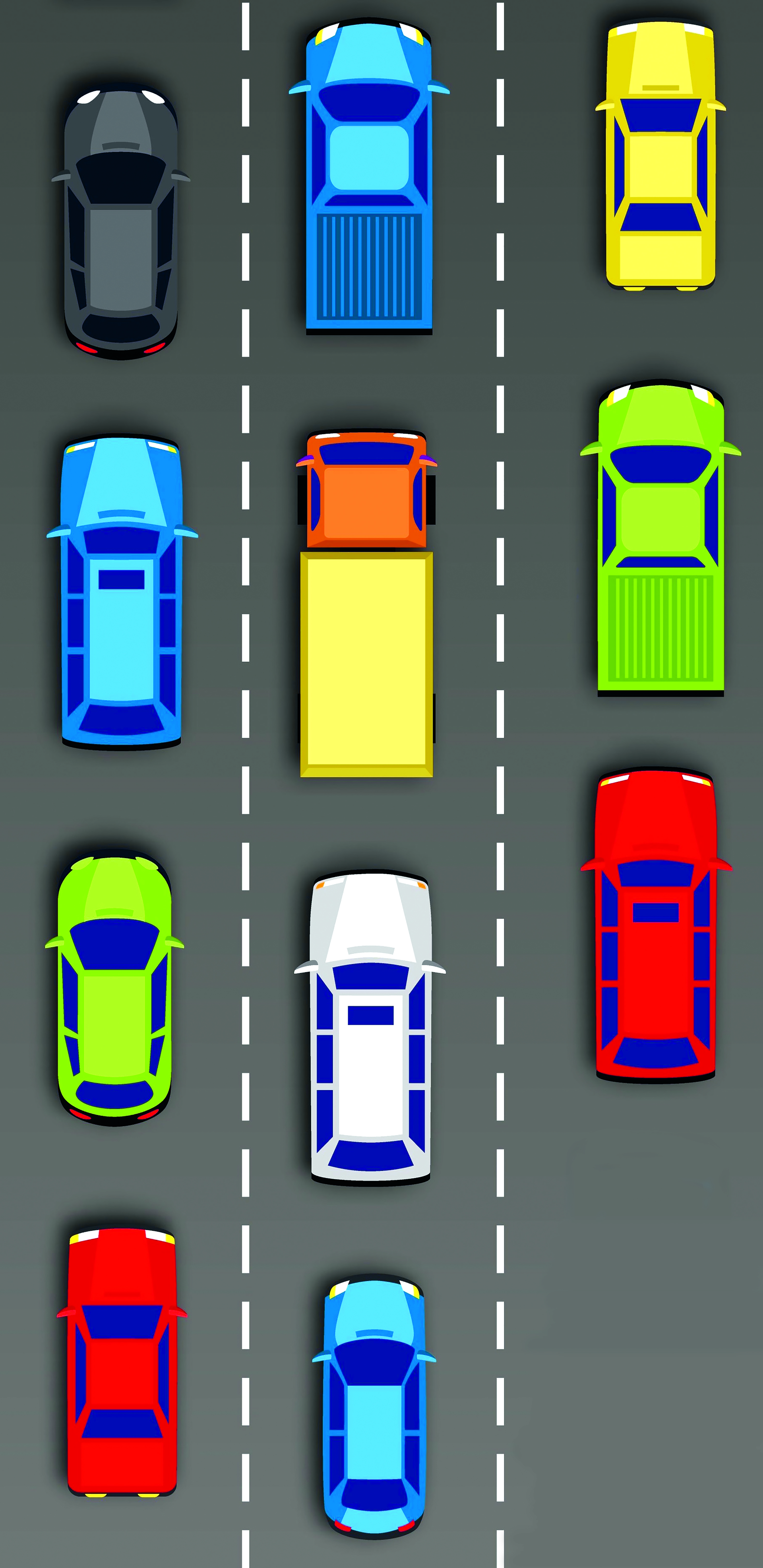 Traffic jam on the road with cars on gray background, Image: 252424254, License: Royalty-free, Restrictions: , Model Release: no, Credit line: Profimedia, Stock Budget