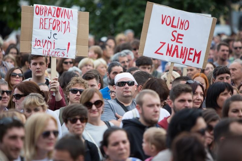 Rijeka - Prosvjed podrške Cjelovitoj kurikularnoj reformi, Nel Pavletic/PIXSELL