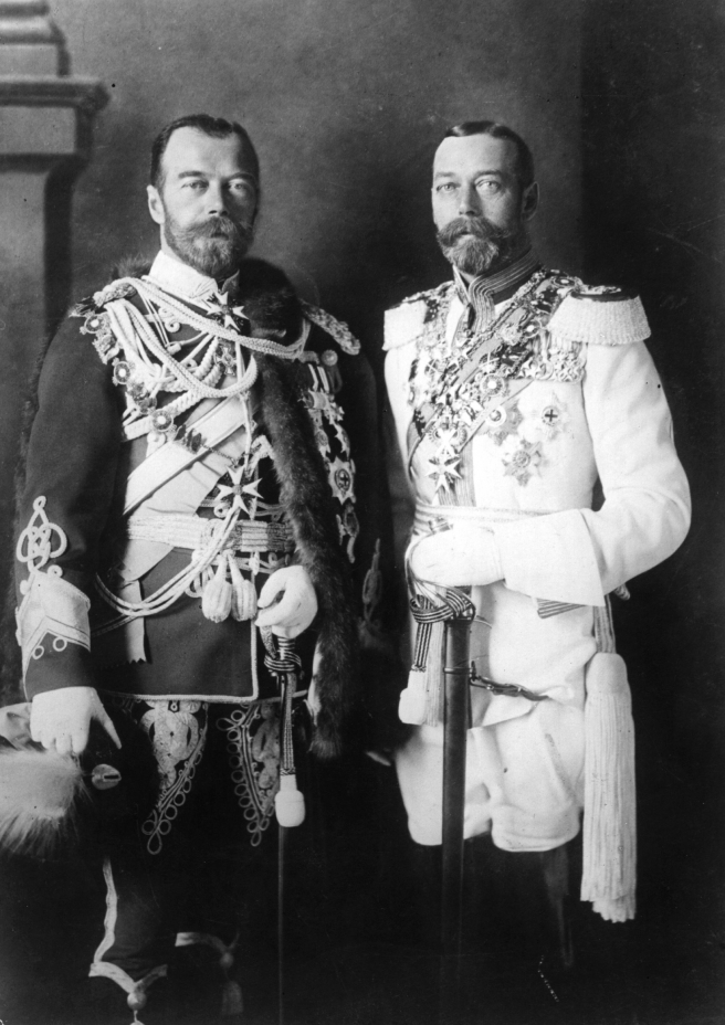 ruski car Nikola II. i njegov bratić engleski kralj George V.