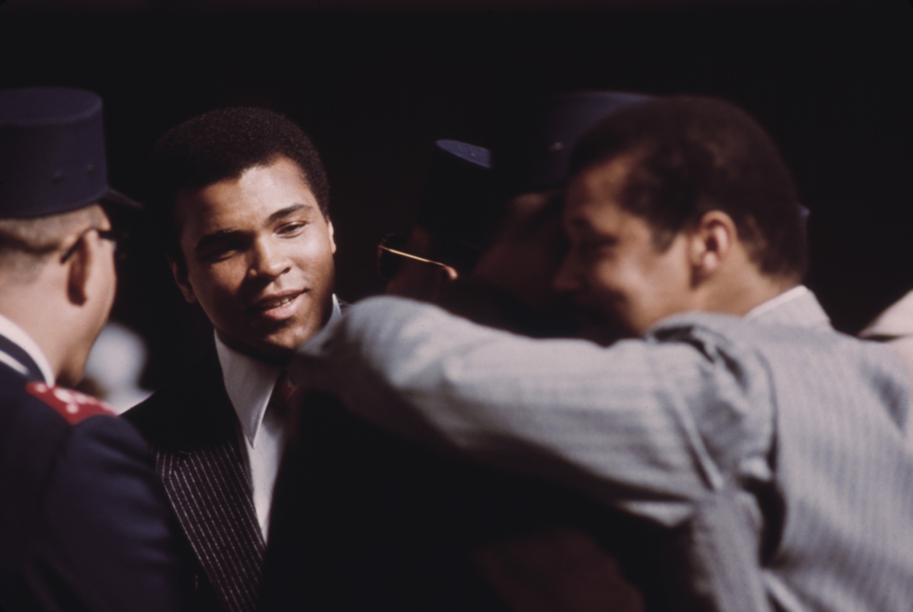 Muhammad Ali talks with fellow Black Muslims in Chicago March 1974., Image: 127530994, License: Rights-managed, Restrictions: For usage credit please use;, Model Release: no, Credit line: Profimedia, Everett