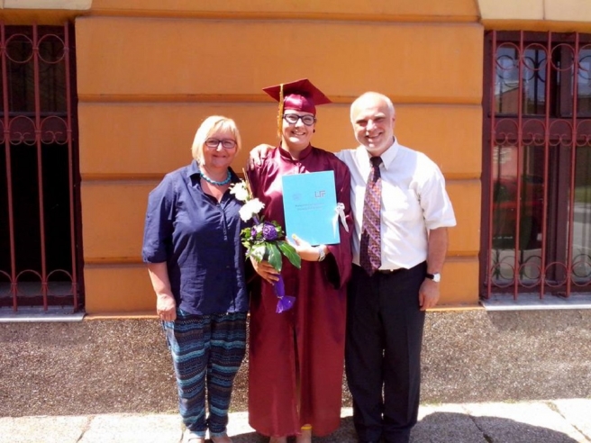 S mamom i tatom na promociji 2014. godine