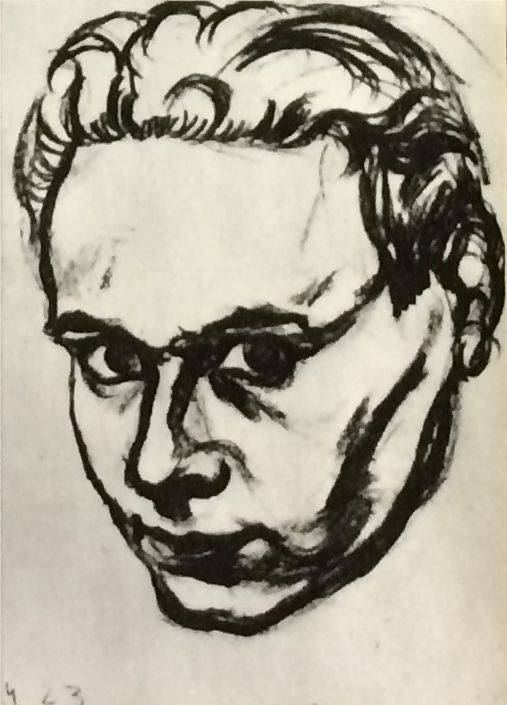 Branko sketch of himself 1923