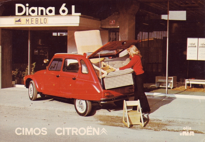 Reklamni plakaz za vozilo Citroen Diana 6L