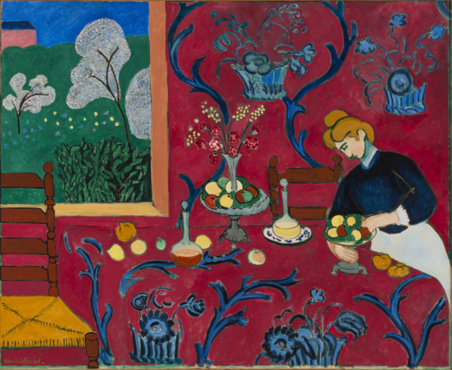 Henri Matisse, La Desserte, Harmonie en rouge, 1908. 