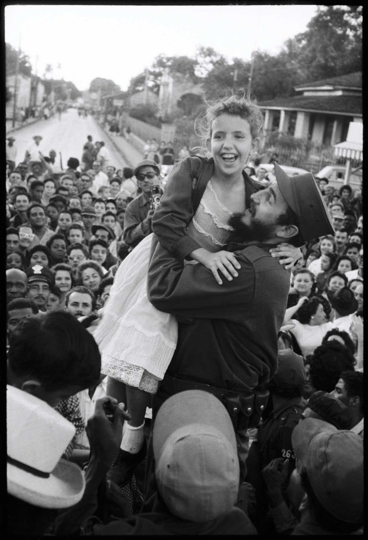 CUBA. 1959. On another stop CASTRO lifts a young admirer., Image: 190191536, License: Rights-managed, Restrictions: , Model Release: no, Credit line: Profimedia, Magnum Photos PremiumPrice Icon/Best Archive