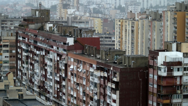 24.02.2015., Split - Stambene zgrade po kisnom vremenu. Photo: Ivo Cagalj/PIXSELL