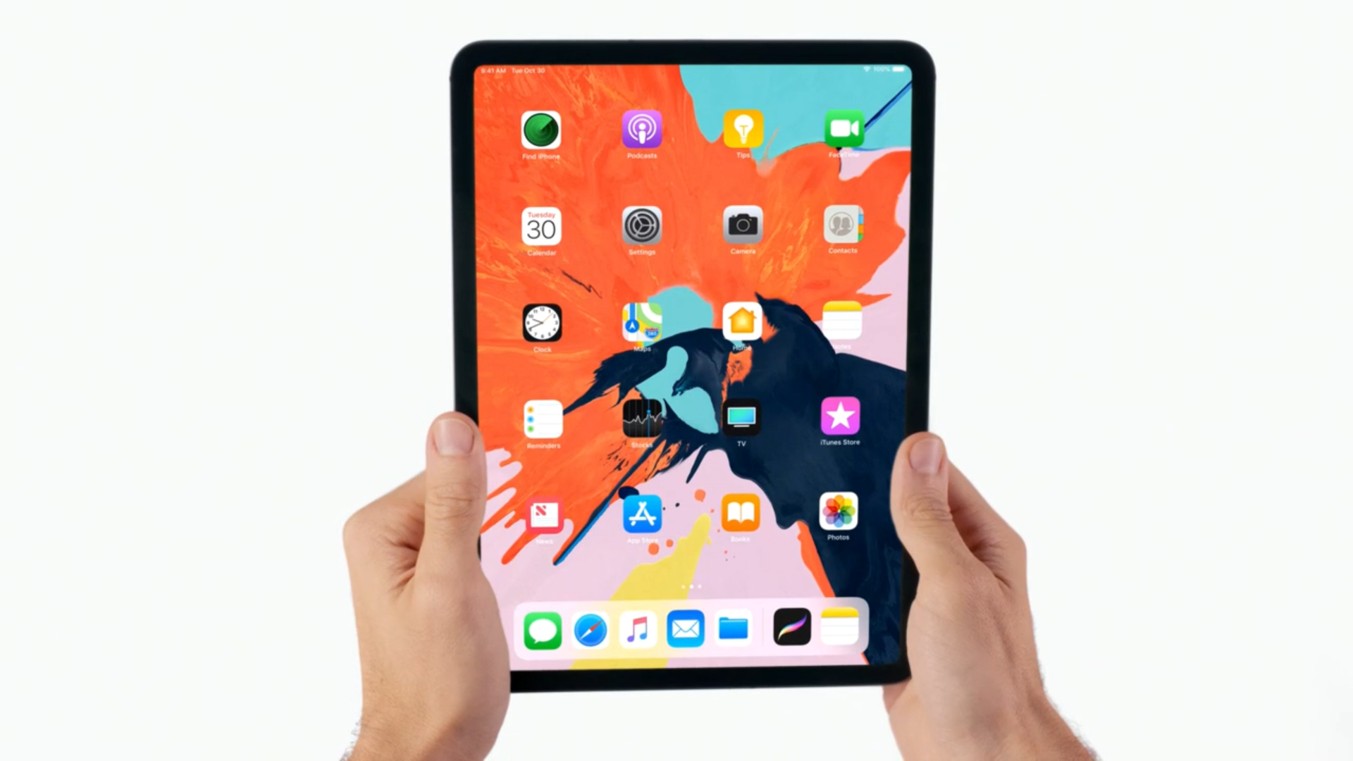 U novoj generaciji, iPad Pro ima ekran koji ide od ruba do ruba, sa zaobljenim rubovima poput novijih iPhonea. Budući da se radi o LCD ekranu, tehnologija koja omogućuje takav ekran je jednaka kao i u iPhoneu XR, Liquid Retina. Novi manji iPad Pro model slične je veličine kao i prethodnik, no s većim ekranom od 11 inča. Dakle, ekran zauzima veću površinu. Veći model ima jednakih 12,9 inča, no s manjim obrubima oko ekrana, stoga je fizički manje veličine. Oba modela su također jedan milimetar tanja od prethodnika, s 5,9 milimetara debljine.