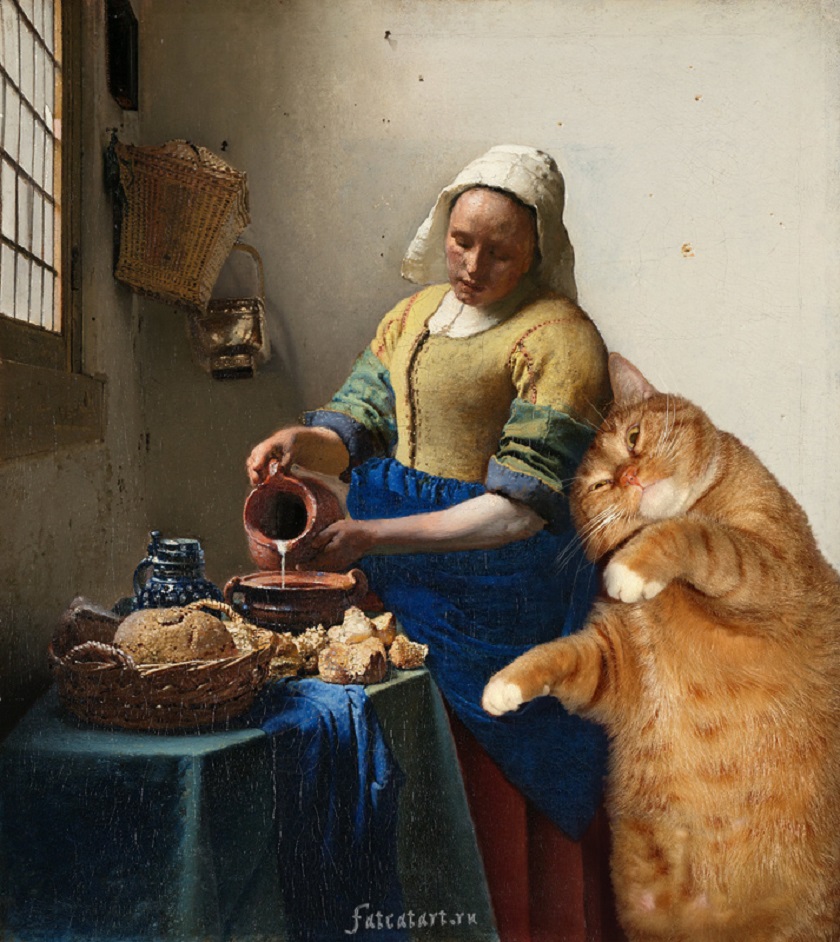 Vermeerova Mljekarica ne može ništa obaviti od mačke