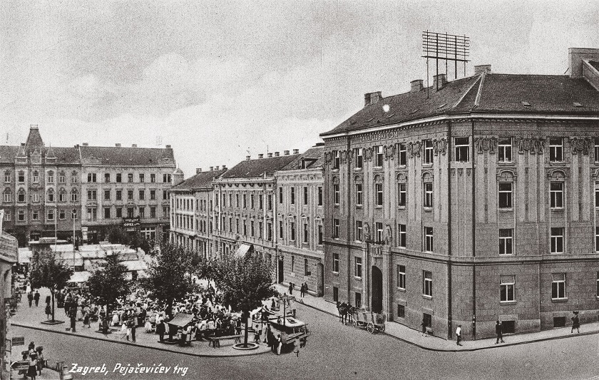Britanski (tada Pejačevićev) trg 1934. godine