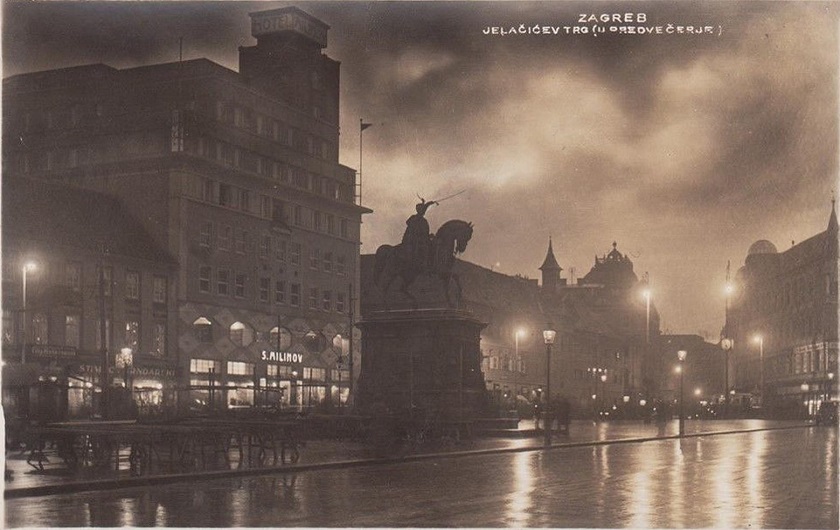 Trg bana Jelačića u predvečerje 1930. godine