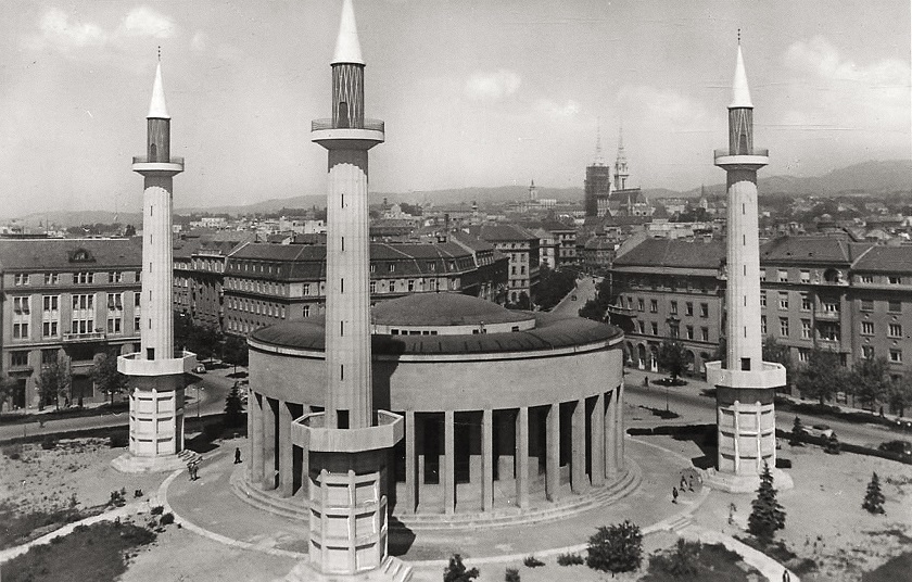 Trg žrtava fašizma (tada Trg Kulina bana) 1944. godine
