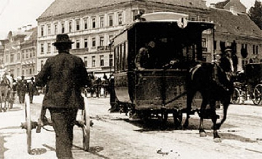 Kola su proizvodili u Grazu, tračnice u Engleskoj, a konji su bili domaći.