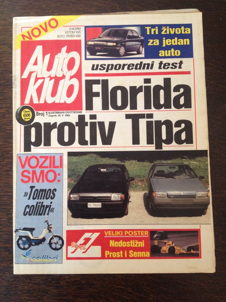 Jedan od najdugovječnijih hrvatskih automobilskih časopisa je Autoklub, koji je ove godine ušao u 30. godinu izlaženja. Prvi broj je izbačen 1989. godine, a u njemu su napravili usporedbu tadašnjeg hita jugoslavenske autoindustrije, Zastave Floride, i srodnog Fiata Tipa. Ne znamo za vas, ali svako ljeto za plažu još uvijek kupimo barem jedan primjerak.