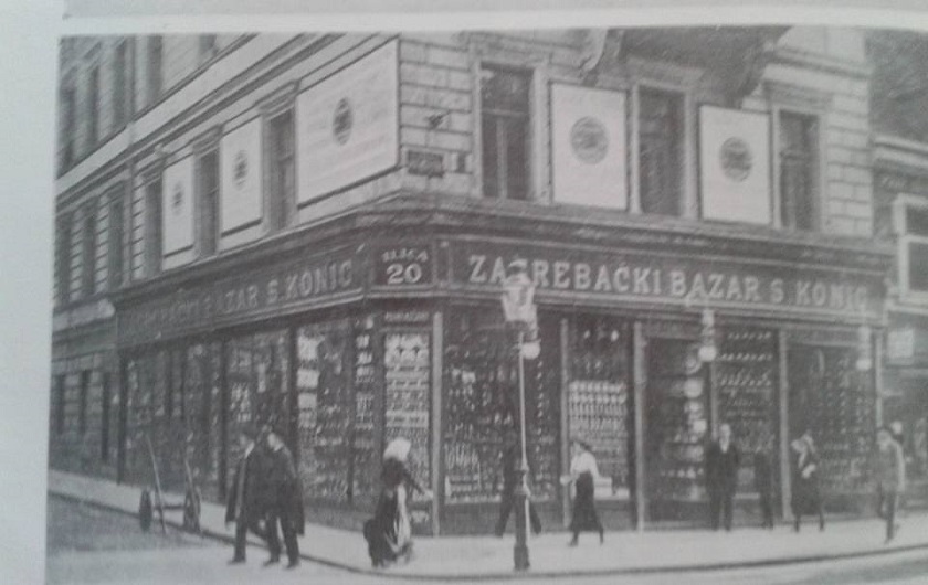 Trgovina Zagrebački bazar na adresi Ilica 20, godine 1915.