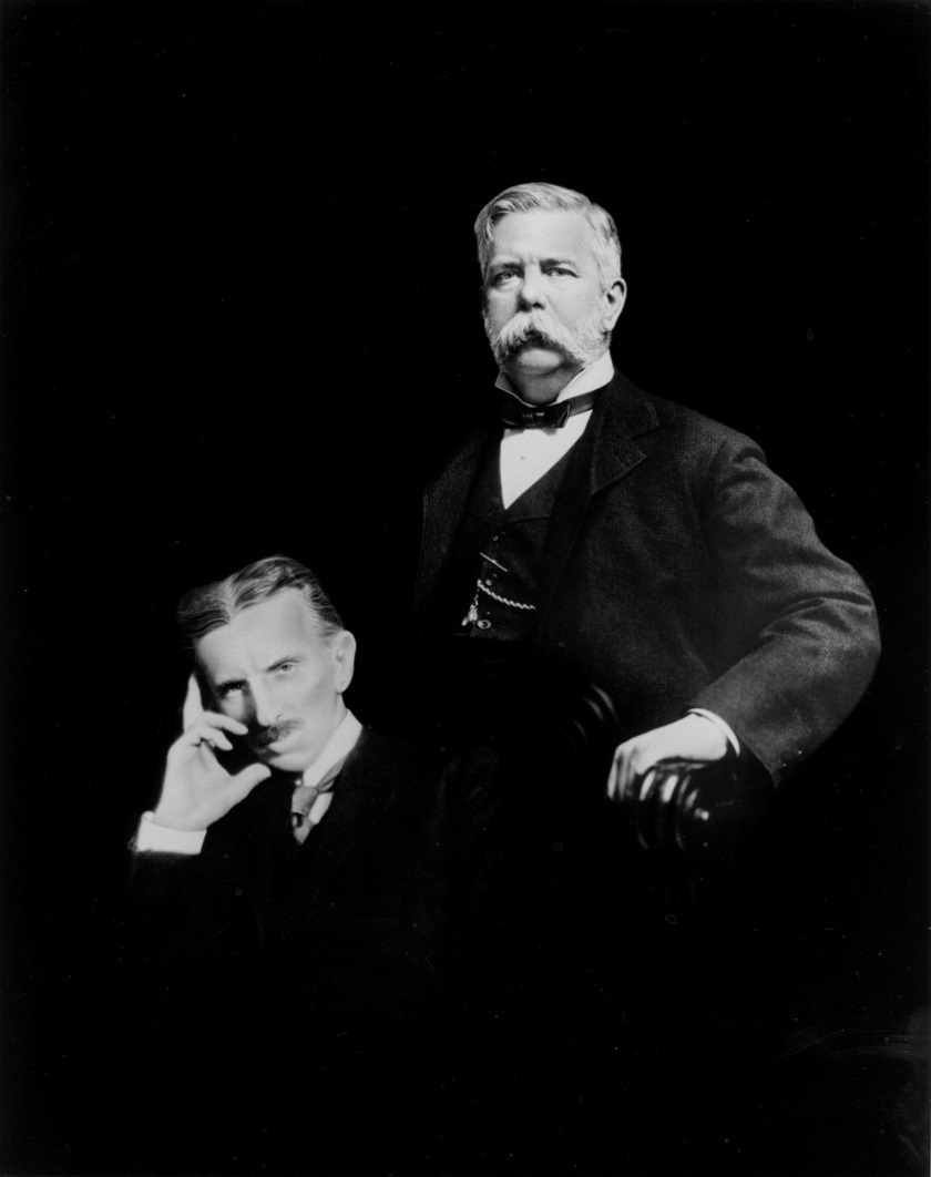 Tesla i George Westinghouse koji je polagao velike nade u Teslinu izmjeničnu struju. Tesla je za njegovu elektranu projektirao generatore.