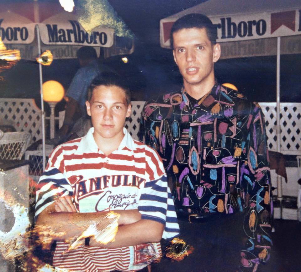 Petrović s Marom Srezovićem dok je još bio tinejdžer.