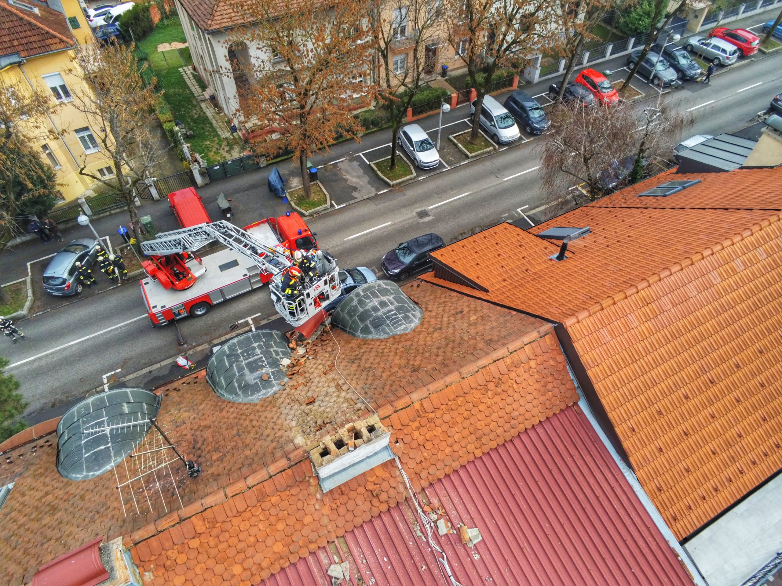 Većina intervencija u Zagrebu odvijala se na krovovima.