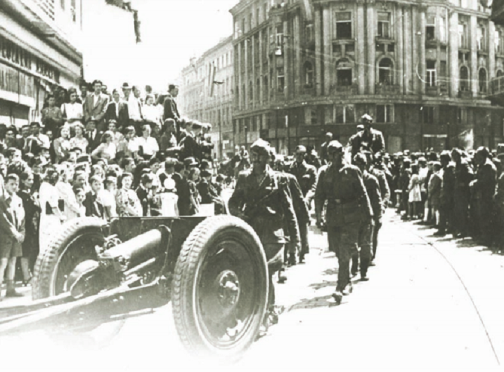 Jedinice Druge armije ulaze u Zagreb, u svibnju 1945. godine

