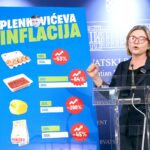 Benčić donijela plakat: ‘Ministar Ružić je neki dan naprosto briljirao. Evo, ovo je Plenkovićeva inflacija’