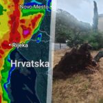 Foto/video. Oluja u Istri i Rijeci. Vjetar rušio stabla, u Puli hitno upozorenje: ‘Mičite aute da ne završe u moru’